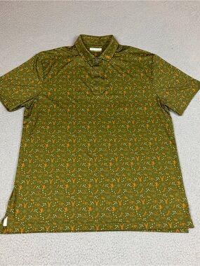 Fore Fathers Performance Polo Men's L Olive All Over Hunting Print